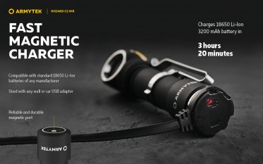 Armytek Wizard C2 WR WARM (teplejší odstín) s USB nabíjením